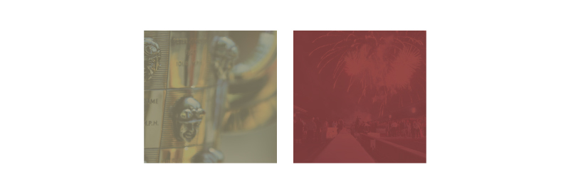 A few examples of overlays. The Borg-Warner Trophy is pictured on the left.