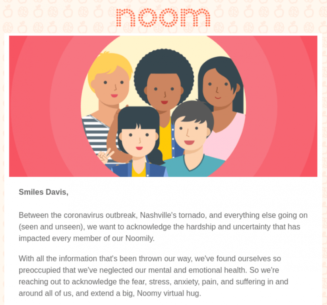 Noom email example